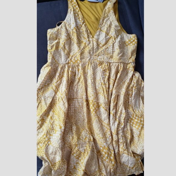 Gorgeous Mustard Color Dress Sleeveless Size Small - Picture 1 of 5